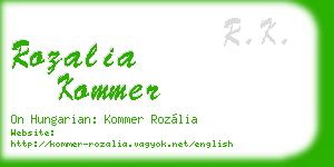 rozalia kommer business card